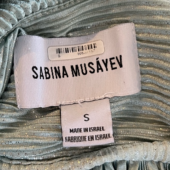 Sabina Musayev Morgana Long Sleeve Dress in Mint - Picture 5 of 6